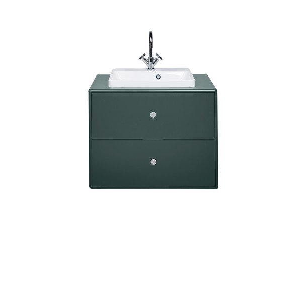 Mobile sospeso verde scuro con lavabo senza miscelatore 80x62 cm Color Bath - Tom Tailor