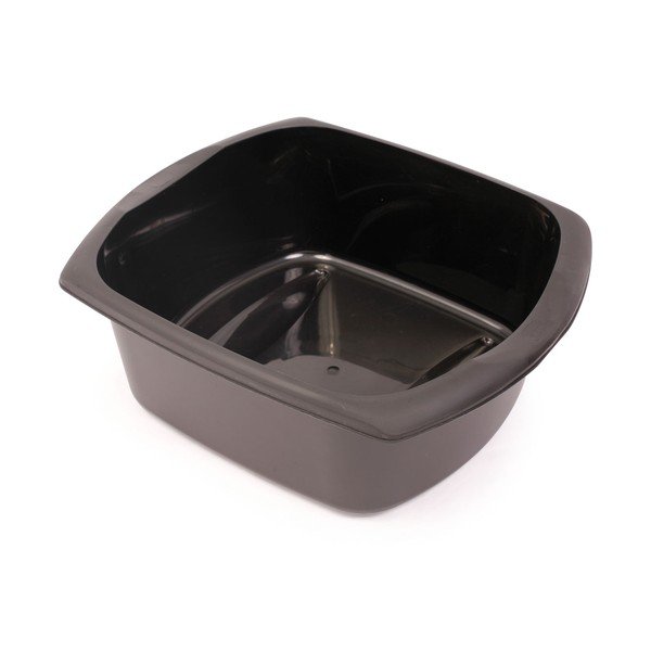 Lavor nero quadrato in plastica, 38 x 32 x 14 cm - Addis
