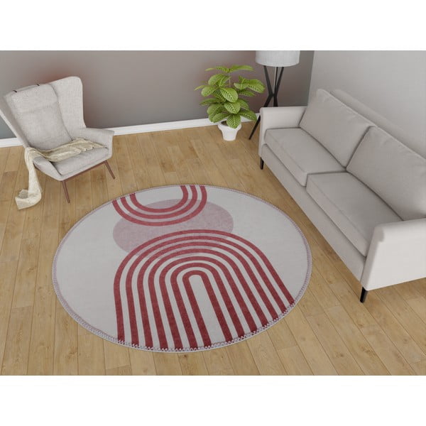 Tappeto rotondo viola/grigio ø 160 cm - Vitaus-image-1