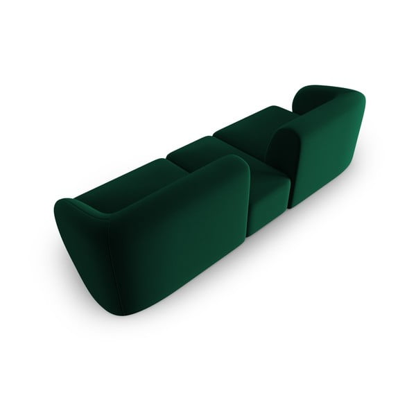 Divano verde con rivestimento in velluto 246 cm Paolo – Milo Casa-image-3