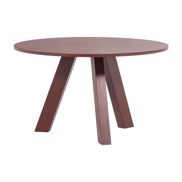 Tavolo da pranzo rotondo in rovere massiccio ø 129 cm Rhonda – WOOOD-image-2