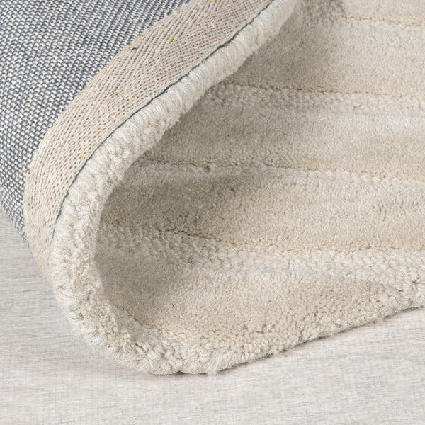 Passatoia in lana tessuta a mano color crema 60x230 cm Mesmerise Natural - Flair Rugs-image-3