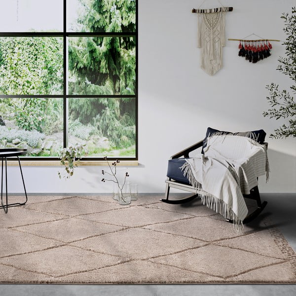Tappeto beige 120x170 cm Perrotin Beige - Elle Decoration-image-1