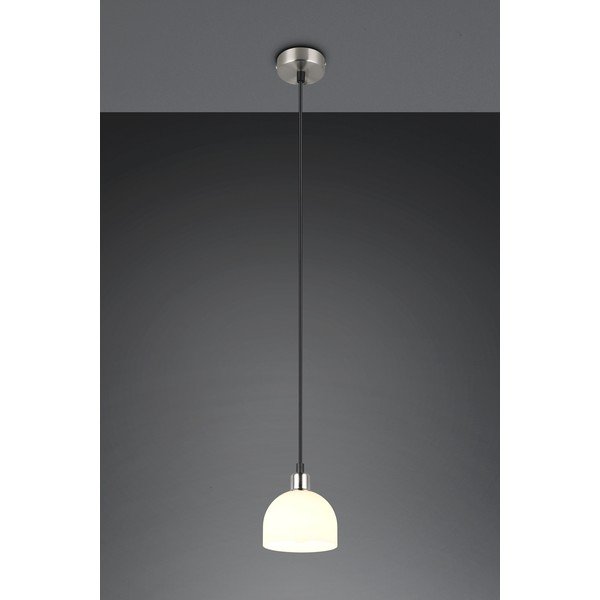 Lampadario bianco/argentato con paralume in vetro ø 12 cm Molly – Reality-image-1