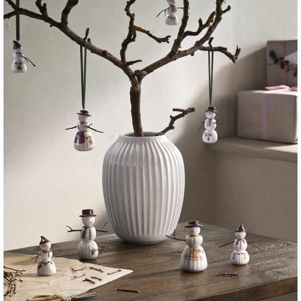 Decorazione per albero di natale in porcellana dipinta a mano ø 4,5 cm Hammershøi Snowwife – Kähler Design-image-1