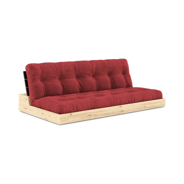Divano letto in velluto rosso 196 cm Base - Karup Design