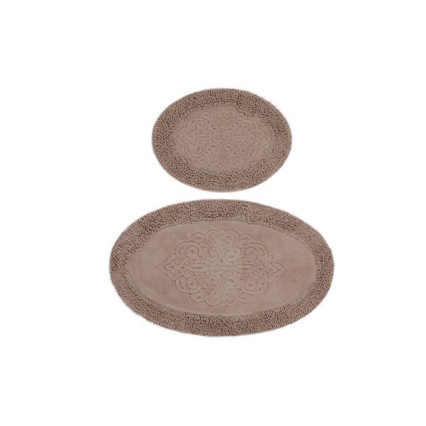 Tappetini da bagno marroni in set da 2 pezzi 100x60 cm - Foutastic