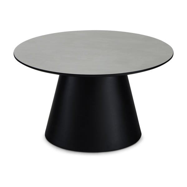 Tavolino in grigio chiaro e nero con piano in marmo ø 80 cm Tango - Furnhouse