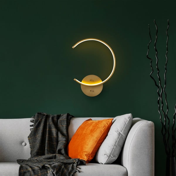 Lampada da parete a LED in oro ø 10 cm Moon - Opviq lights-image-3