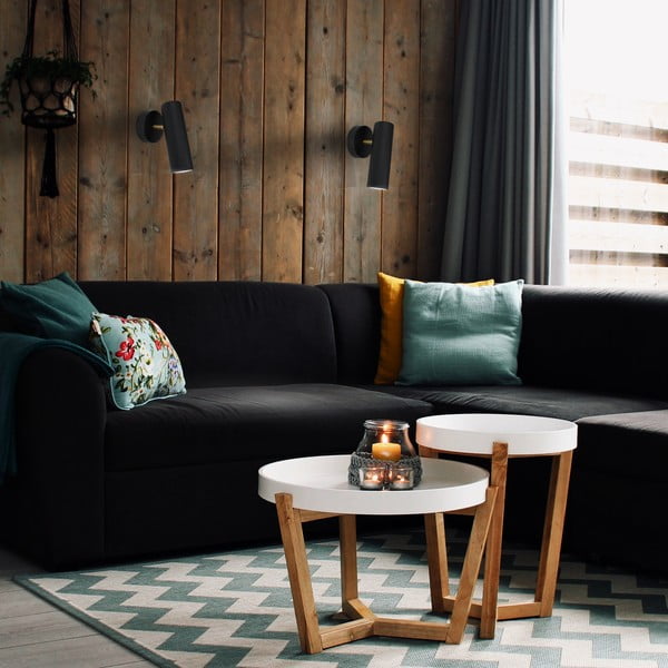 Lampada da parete nera, altezza 17 cm Milan - SULION-image-2