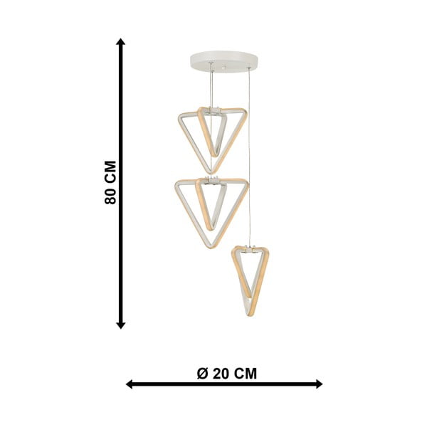 Lampadario LED bianco in metallo ø 20 cm Baris – Squid Lighting-image-4