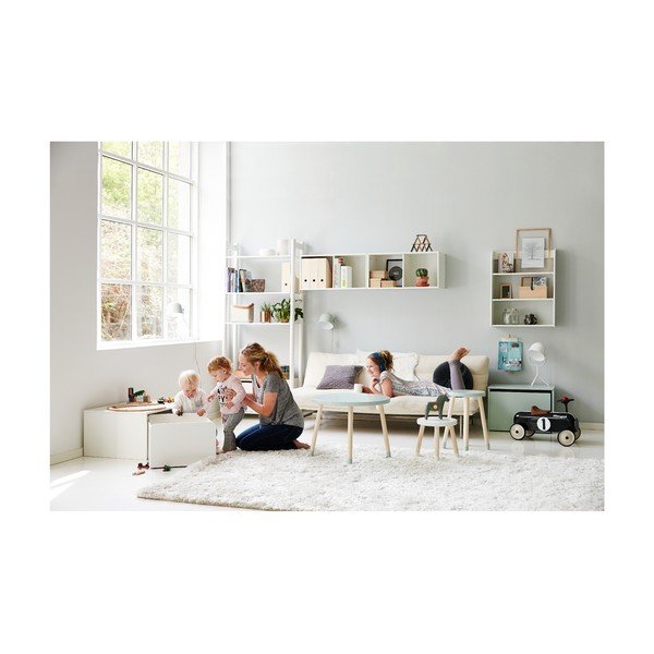 Sgabello bianco per bambini , ø 30 cm Dots - Flexa-image-1