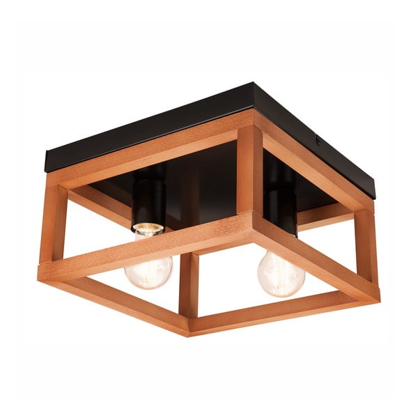 Lampada da soffitto nero-marrone 30x30 cm Villy - LAMKUR