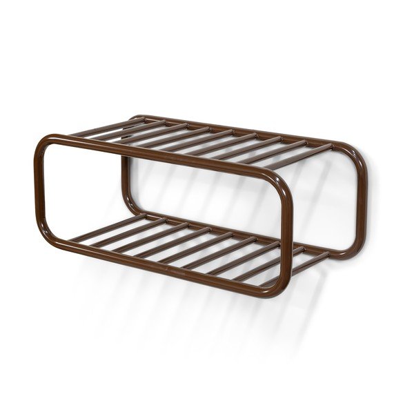 Scarpiera marrone scuro in metallo da parete 72x28x35 cm Retro – Spinder Design-image-2
