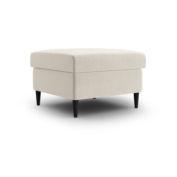 Poggiapiedi beige con rivestimento in velluto Kyoto – Cosmopolitan Design-image-1