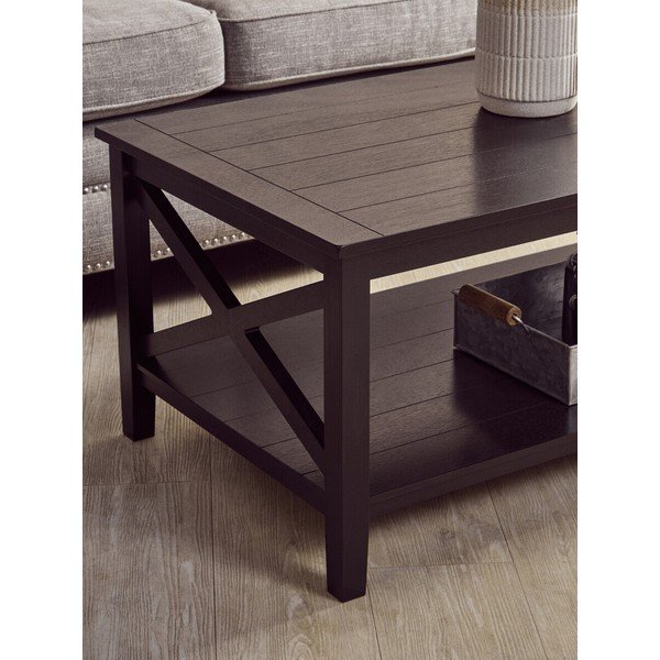 Tavolino da salotto nero 60x120 cm Heritage – Premier Housewares-image-2