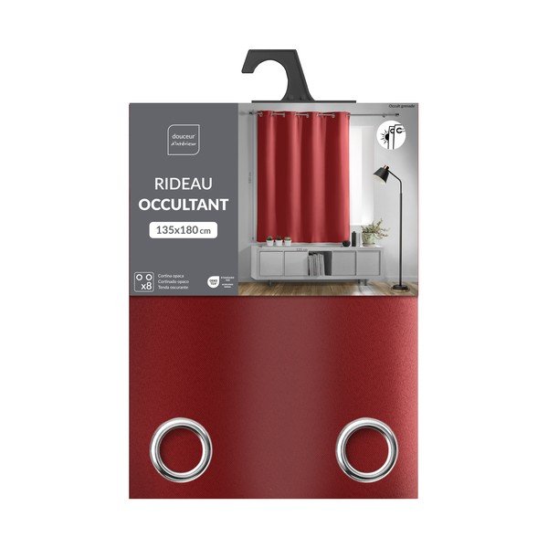 Tenda oscurante rossa 135x180 cm Occult – douceur d'intérieur-image-2
