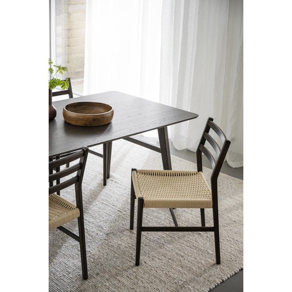 Sedie da pranzo in marrone scuro-naturale in set di 2 pezzi Harlan - Rowico-image-1