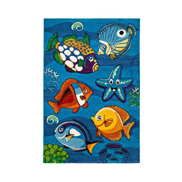 Tappeto blu per bambini Underwater, 120 x 170 cm - Universal