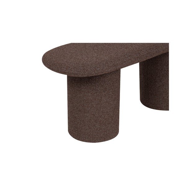 Panchina marrone in imbottito con rivestimento in bouclé Rull – noo.ma-image-2