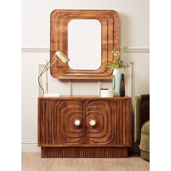 Credenza colore naturale scuro in mango massiccio 40x75x116 cm Sangar – Premier Housewares-image-1