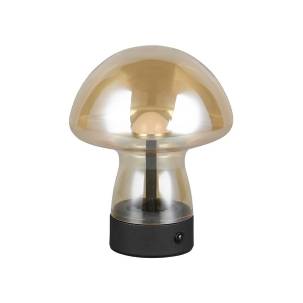 Lampada da tavolo LED color ambra con paralume in vetro (altezza totale 18 cm) Dooley – Trio