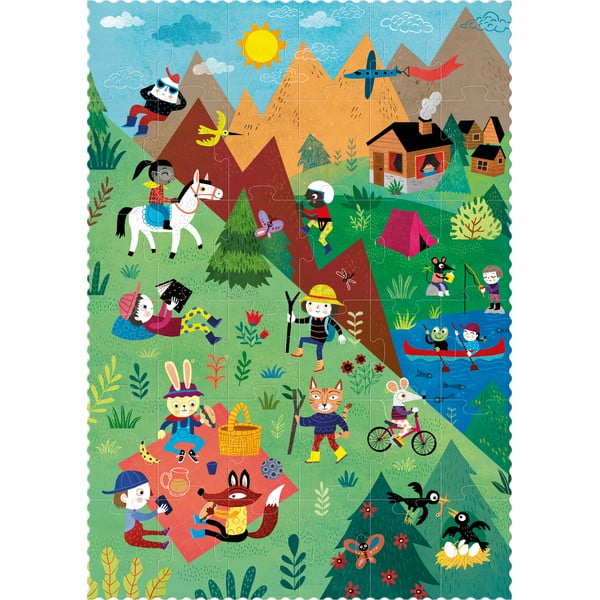 Oboustranné puzzle na horách v létě a zimě Londji-image-1