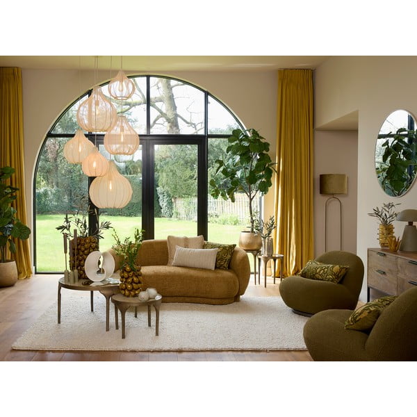 Lampadario beige con paralume in tessuto ø 39 cm Elati - Light & Living-image-1