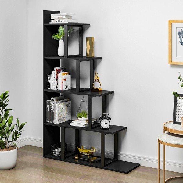 Scaffale nero 100x164 cm Step - Kalune Design-image-3