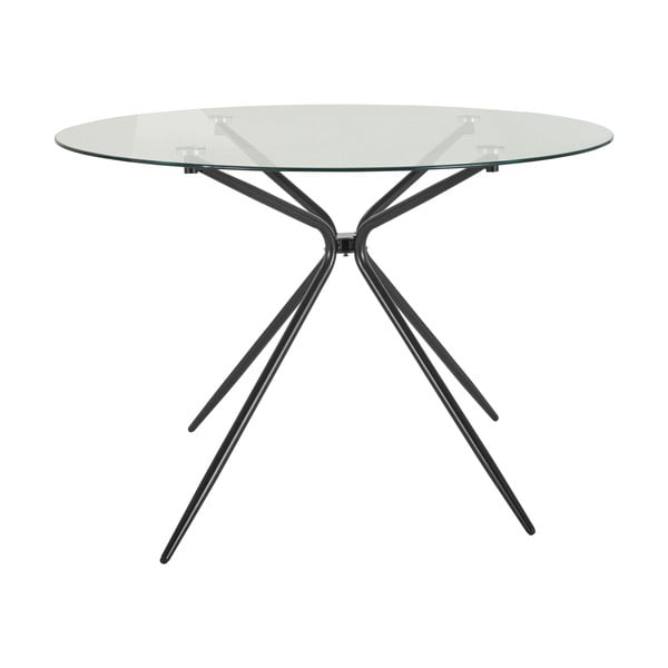 Tavolo da pranzo rotondo con piano in vetro ø 110 cm Silvie - Støraa-image-2