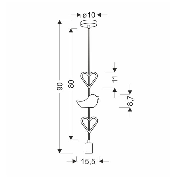Lampada per bambini bianca e rosa con paralume in metallo Single - Candellux Lighting-image-2