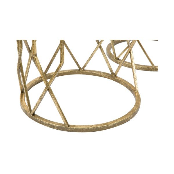 Set di 3 tavoli contenitori rotondi con piano in vetro ø 32 cm Tunisi - Mauro Ferretti-image-4