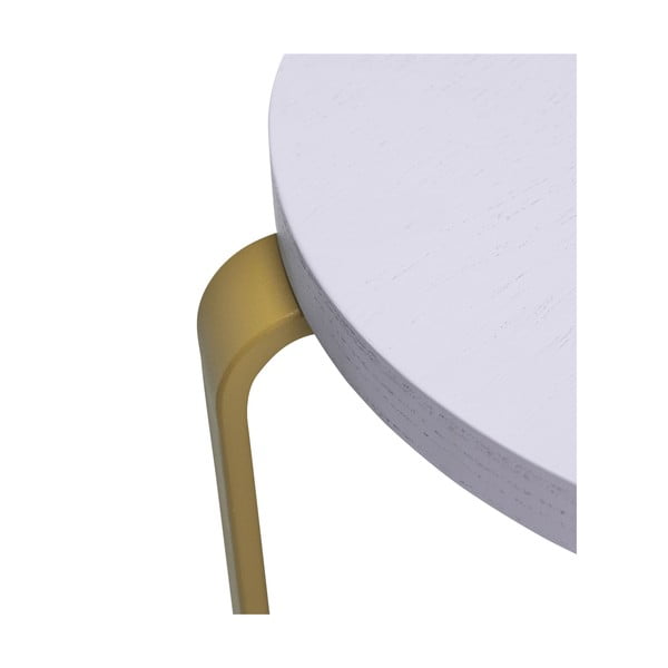 Sgabello in legno di frassino marrone-blu Smile - Hübsch-image-2