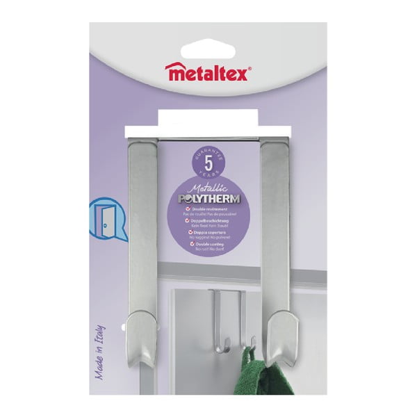 Appendino per porta con 2 ganci, lunghezza 14 cm - Metaltex-image-2
