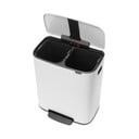Bidone in acciaio bianco per raccolta differenziata 60 l Bo - Brabantia