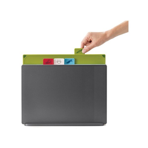 Set di supporti grigio scuro con 4 tavole , 34,6 x 27,3 cm Index - Joseph Joseph-image-1
