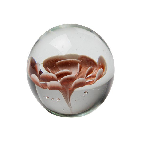 Skleněné těžítko s hnědou květinou BePureHome Botanics