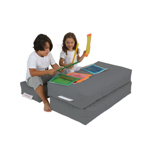 Divano grigio per bambini 100 cm Nier - Floriane Garden-image-2