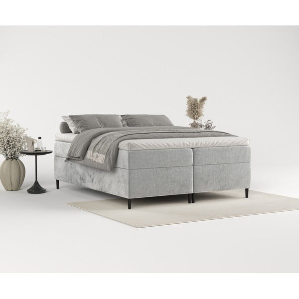 Letto boxspring grigio con contenitore 180x200 cm Araya - Maison de Rêve-image-3