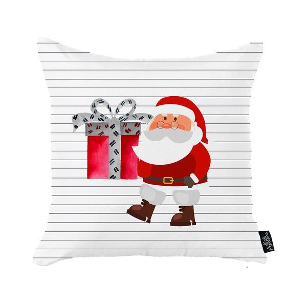 Federa di Natale bianca Mike & Co. NEW YORK Babbo Natale al miele, 45 x 45 cm - Mike & Co. NEW YORK