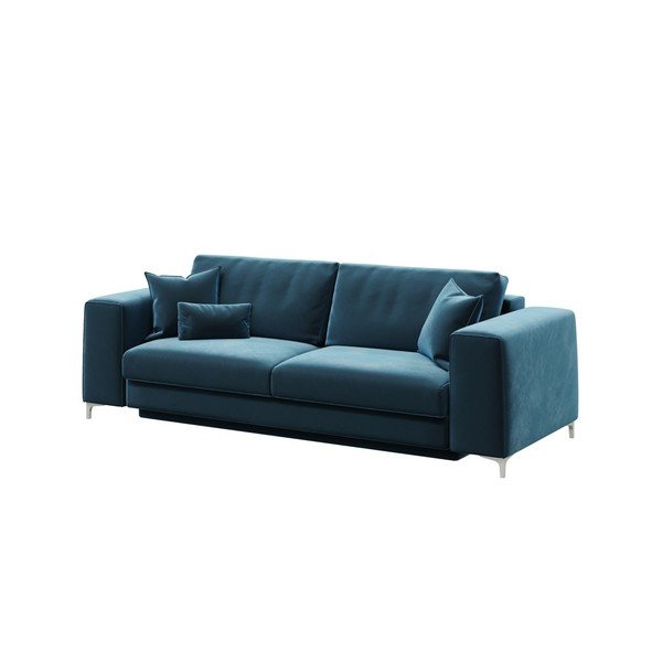 Divano letto in velluto blu scuro Devichy, 256 cm Rothe - devichy-image-2