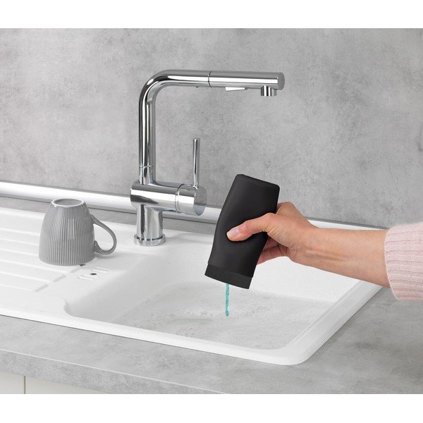 Distributore di sapone in silicone nero Easy Squeez-e - Wenko-image-1