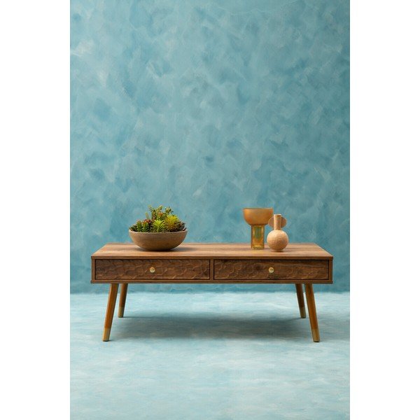 Tavolino da salotto colore naturale scuro 59x110 cm Frida – Premier Housewares-image-2