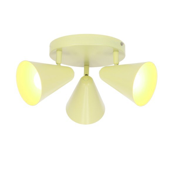 Lampada da soffitto gialla con paralume in metallo 34x34 cm Amor - Candellux Lighting-image-2