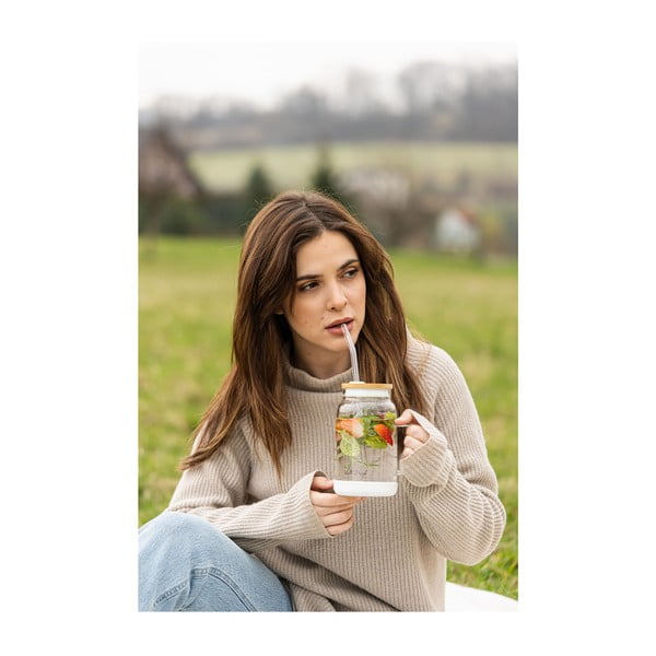 Barattolo con cannuccia 600 ml Fuori – Vialli Design-image-2