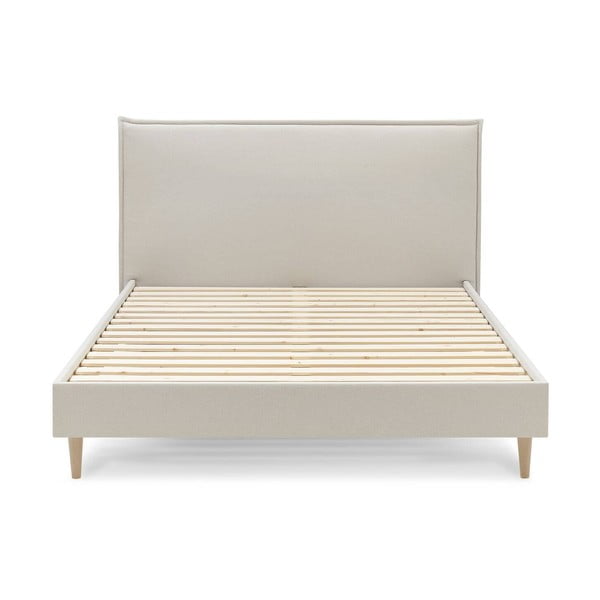 Letto matrimoniale imbottito beige con griglia 160x200 cm Sary - Bobochic Paris-image-3