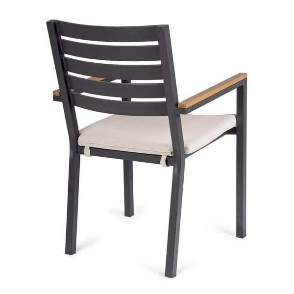 Sedie da esterno in set color antracite in metallo 4 pz Henna   – Bizzotto-image-4