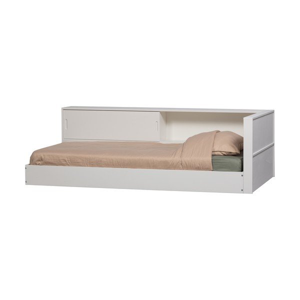 Letto singolo bianco in pino massiccio rete non inclusa 90x200 cm Carter – WOOOD