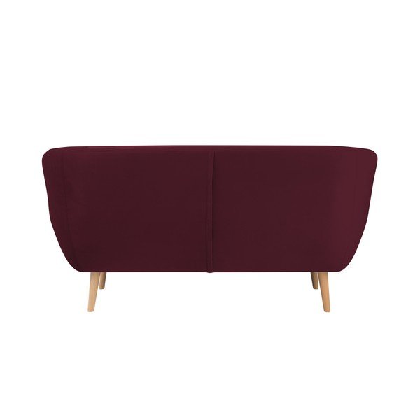 Divano a due posti rosso vino Benito - Mazzini Sofas-image-1