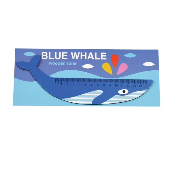 Righello di legno a forma di balena Blue Whale - Rex London